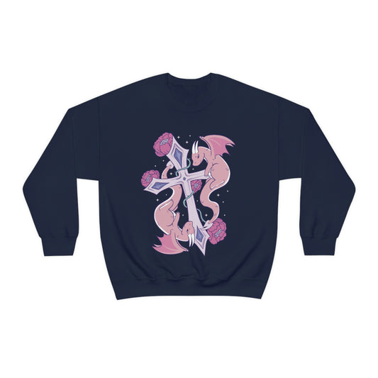 Pastel Goth Dragons, Goth Aesthetic Sweatshirt