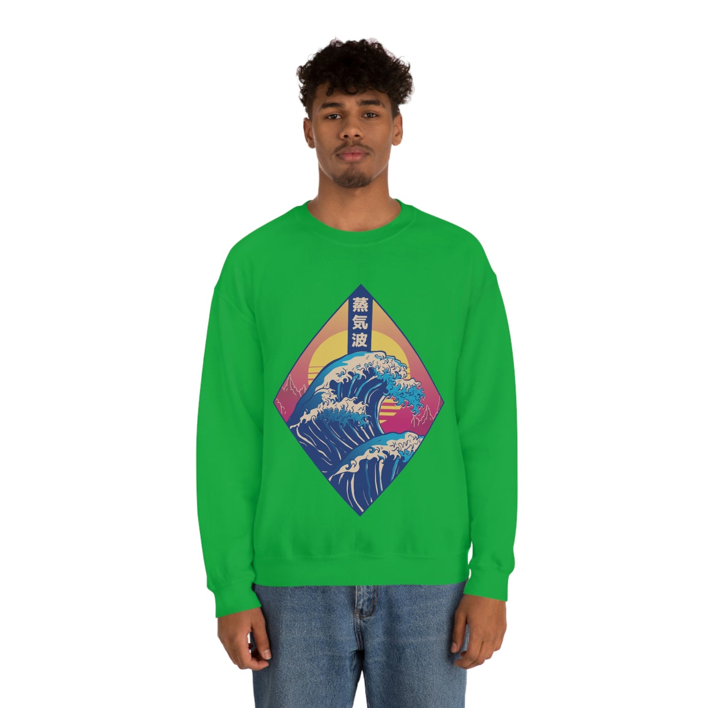 Japanese Aesthetic Retrowave The Great Wave off Kanagawa Sweatshirt