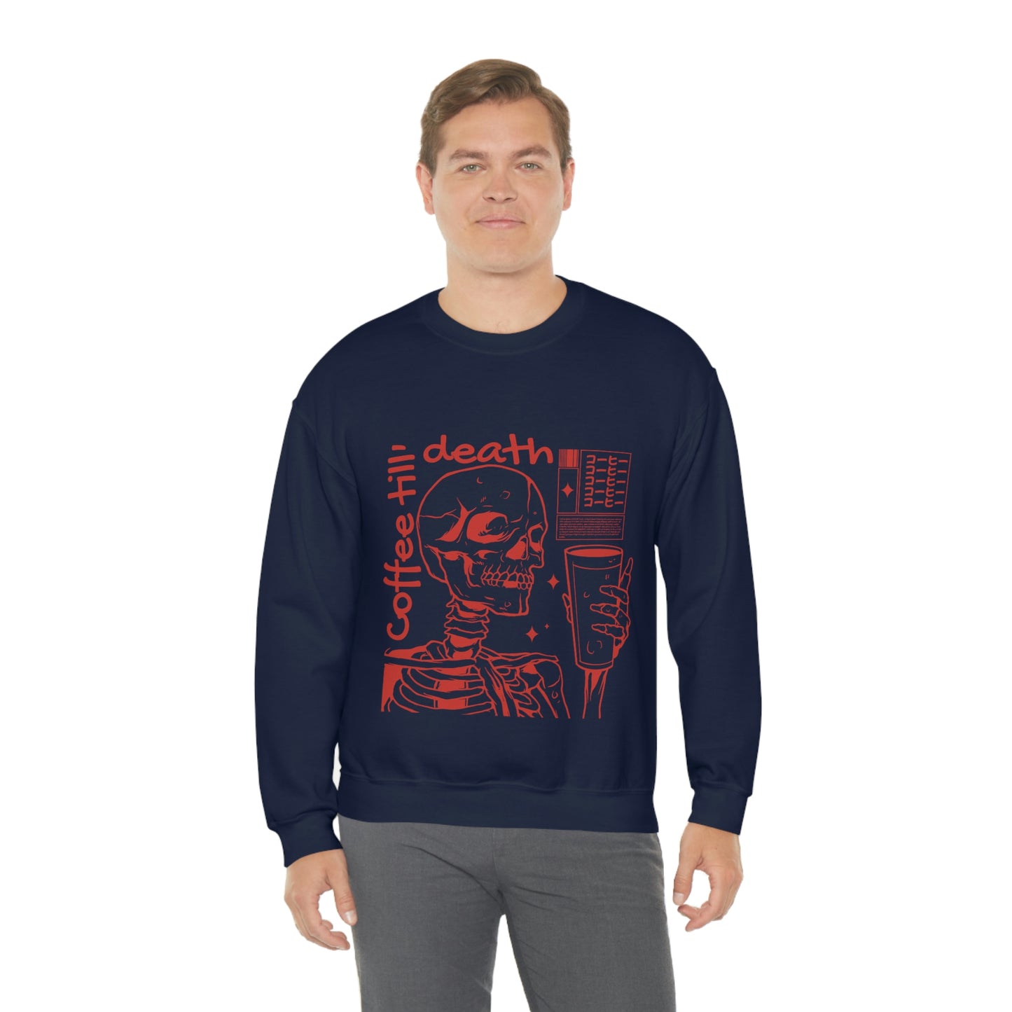 Coffee Till Death Goth Aesthetic Sweatshirt