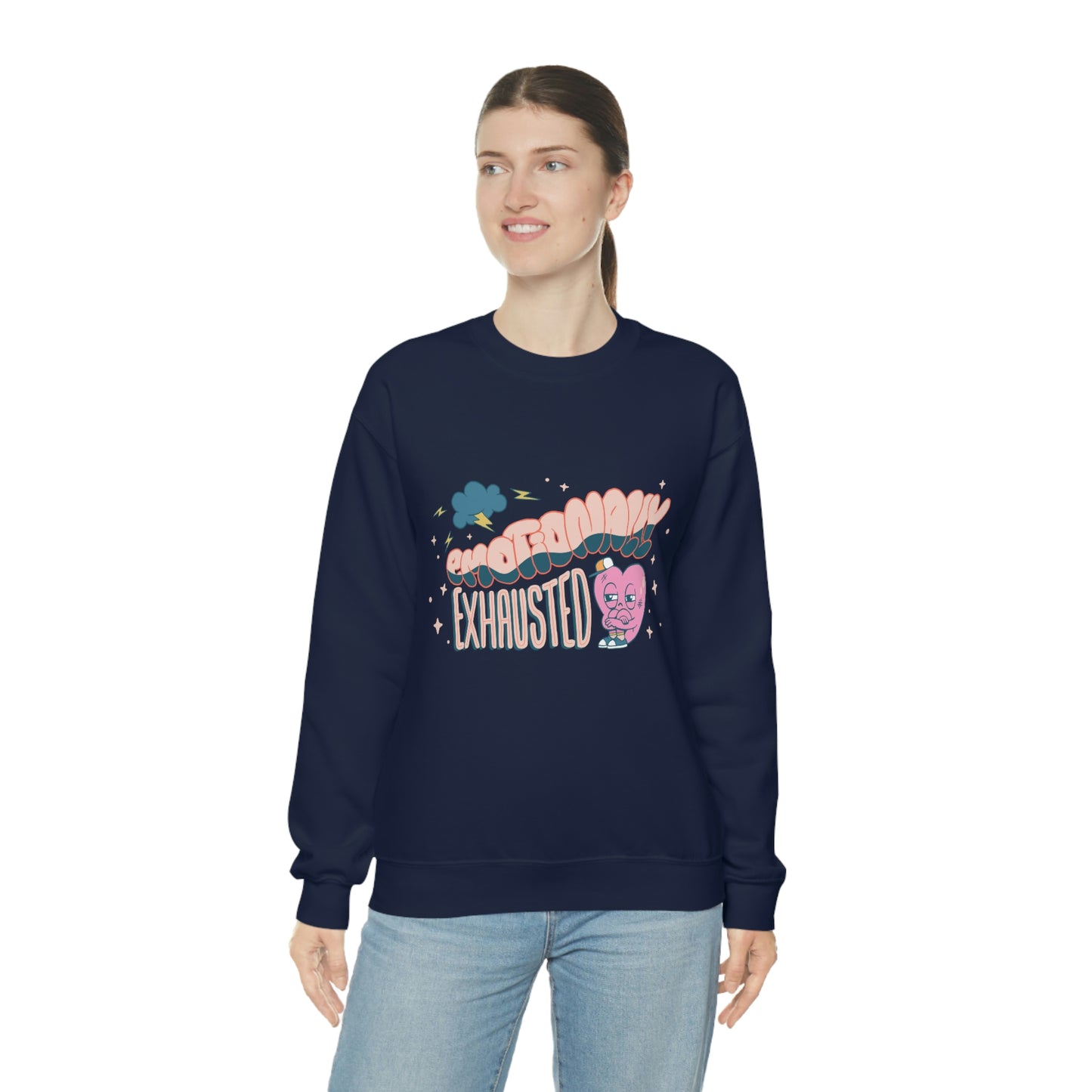 Anti Valentines Day Emotionally Exhausted Sweatshirt