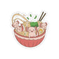 Kawaii Aesthetic, Yami Kawaii Cute Axolotls in Ramen Sticker
