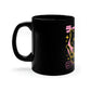 Vaporwave Cat Eating Ramen Pastel Kawaii Aesthetic, Yami Kawaii, Japanese Aesthetic Otaku 11oz Black Mug