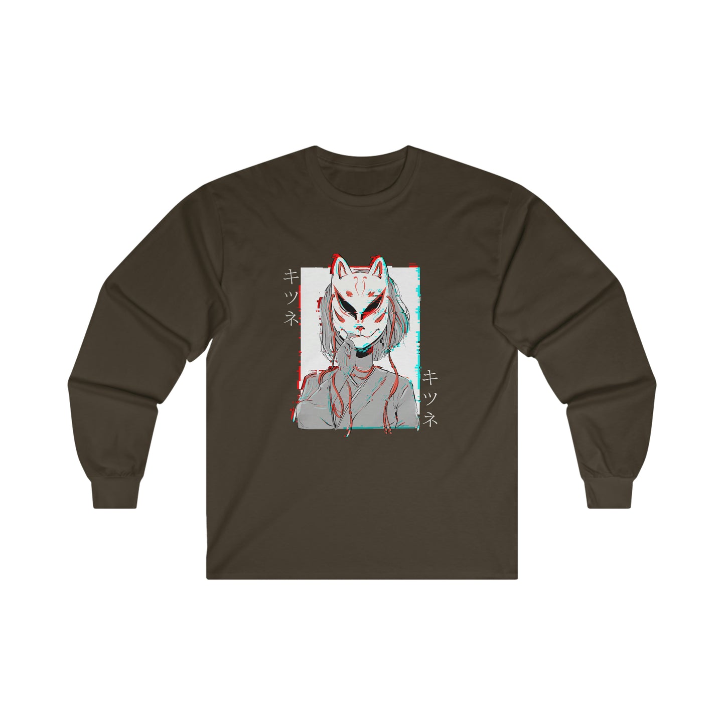 Japanese Aesthetic Kitsune Japan Mask Long Sleeve T-Shirt