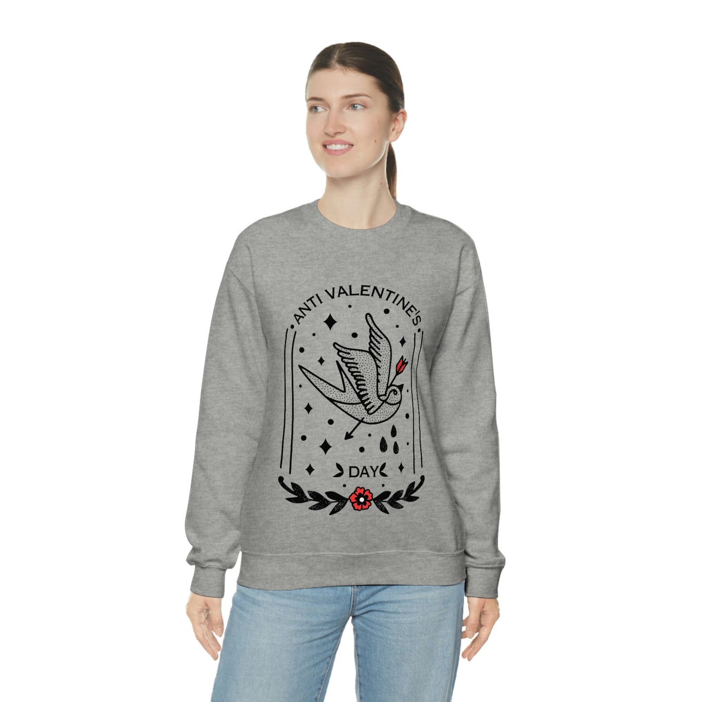 Anti Valentines Day Tattoo Aesthetic Sweatshirt