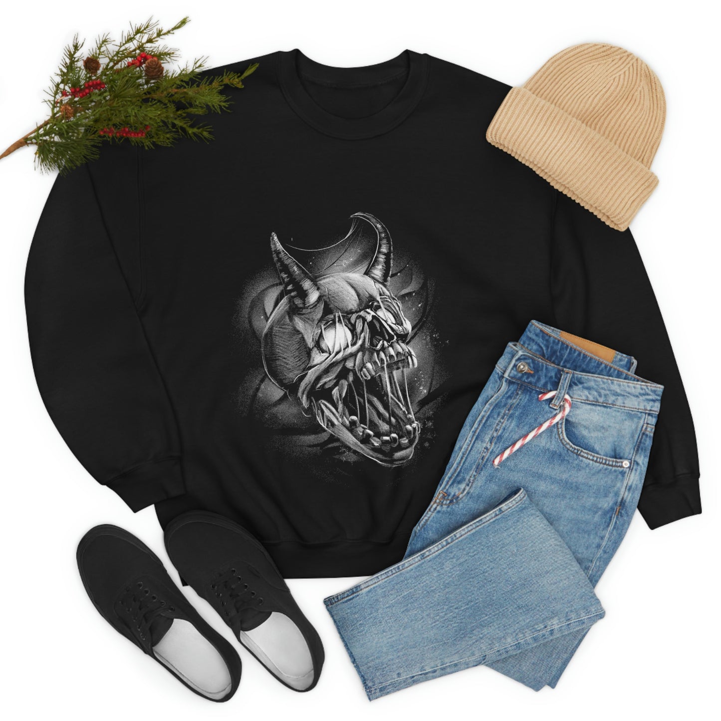 Devil Horror Skull Goth Aesthetic Sweatshirt