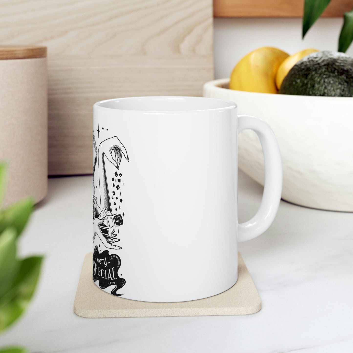 Witch Special, Goth Aesthetic White Ceramic Mug