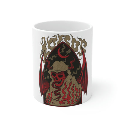 Dark Demons Goth Aesthetic White Ceramic Mug