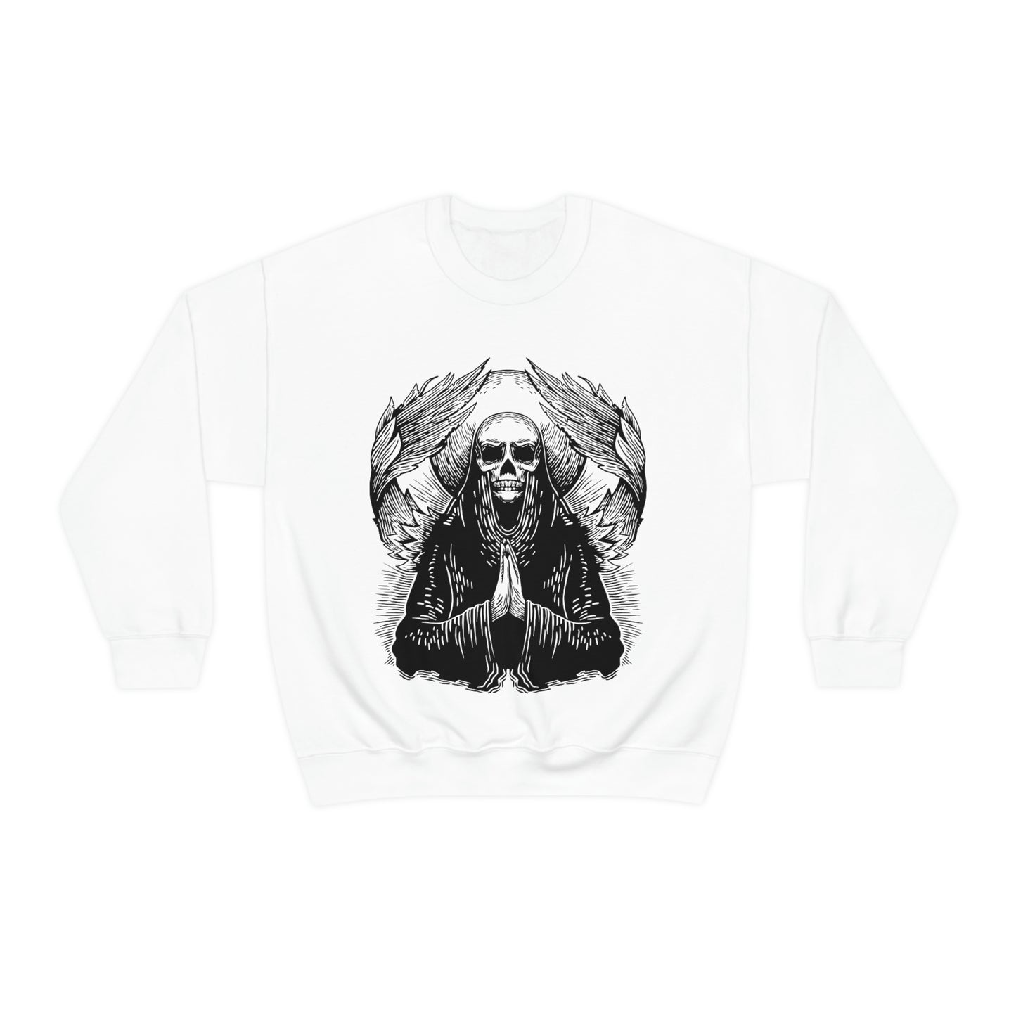 Angel Skull, Goth Aesthetic Sweatshirt