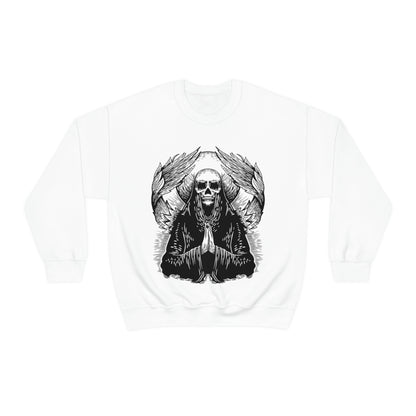 Angel Skull, Goth Aesthetic Sweatshirt