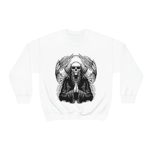 Angel Skull, Goth Aesthetic Sweatshirt