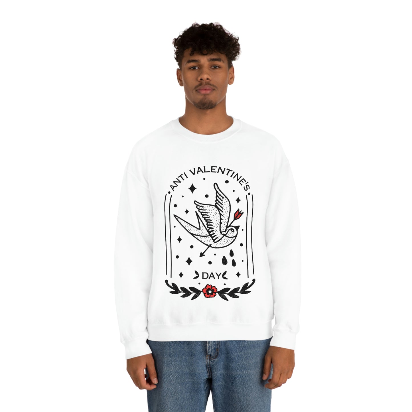 Anti Valentines Day Tattoo Aesthetic Sweatshirt