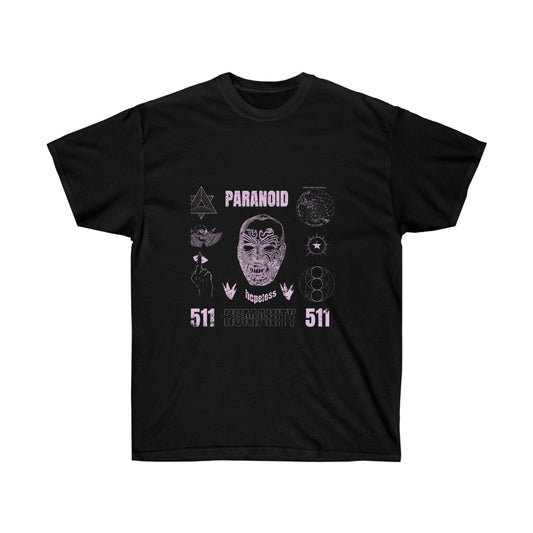 Paranoid Humanity Grunge Y2k Aesthetic T-Shirt