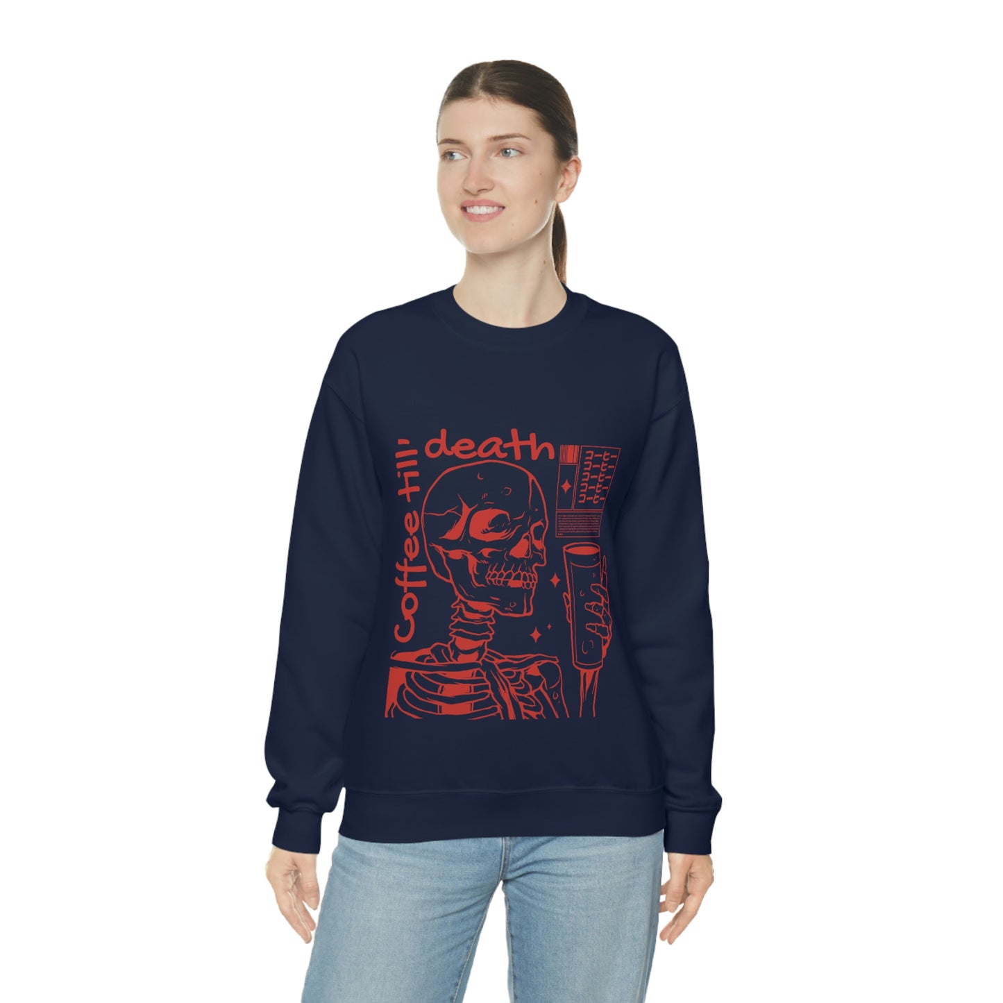 Coffee Till Death Goth Aesthetic Sweatshirt