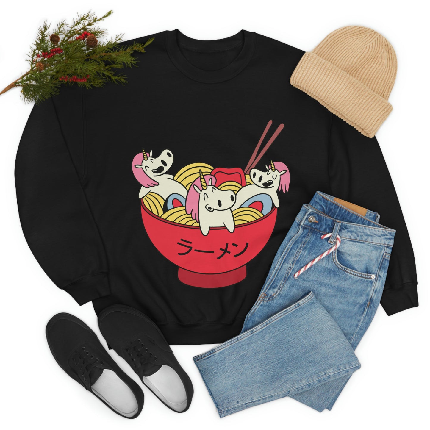 Japanese Aesthetic Unicorn In Ramen Sweatshirt