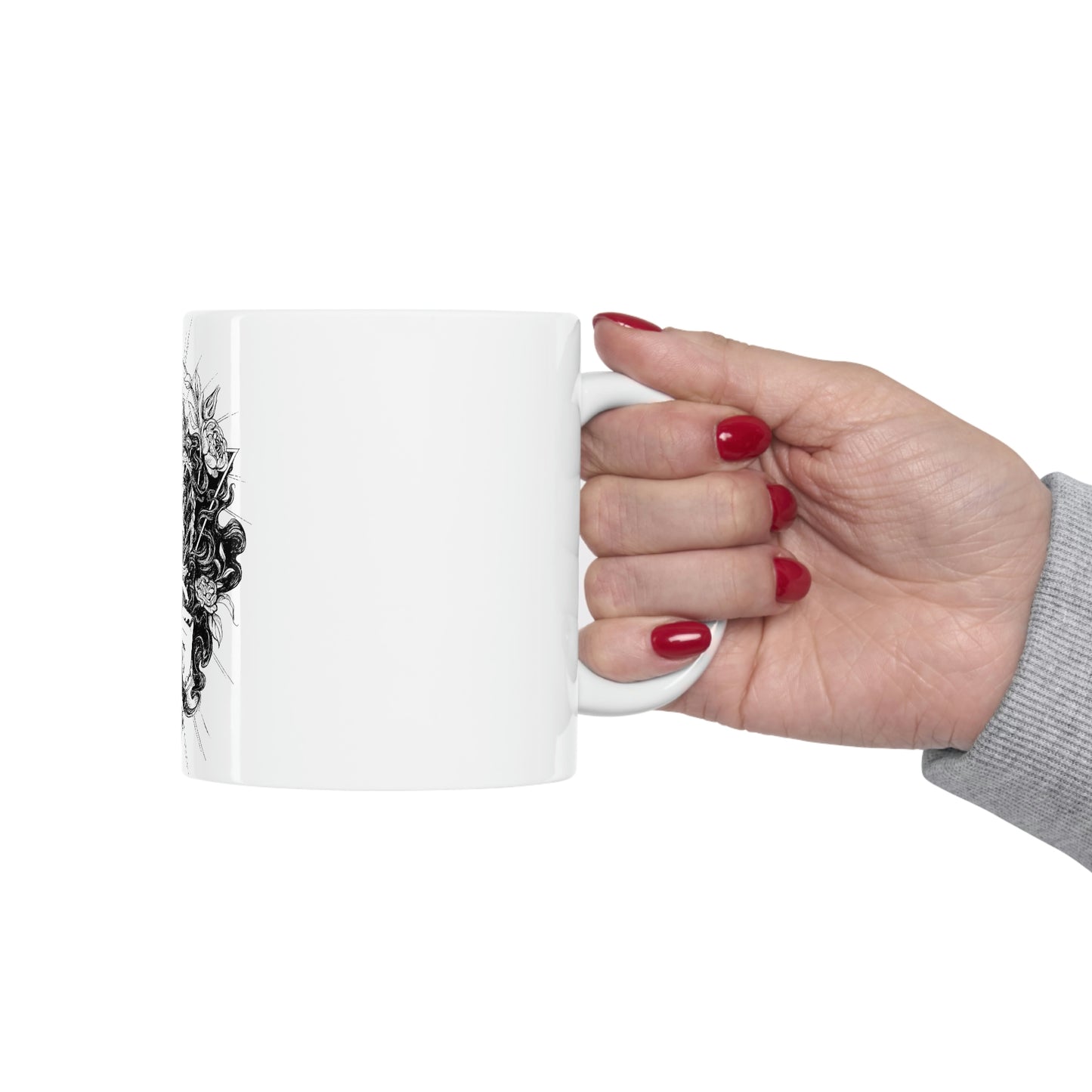 Dark Aesthetic White Ceramic Mug