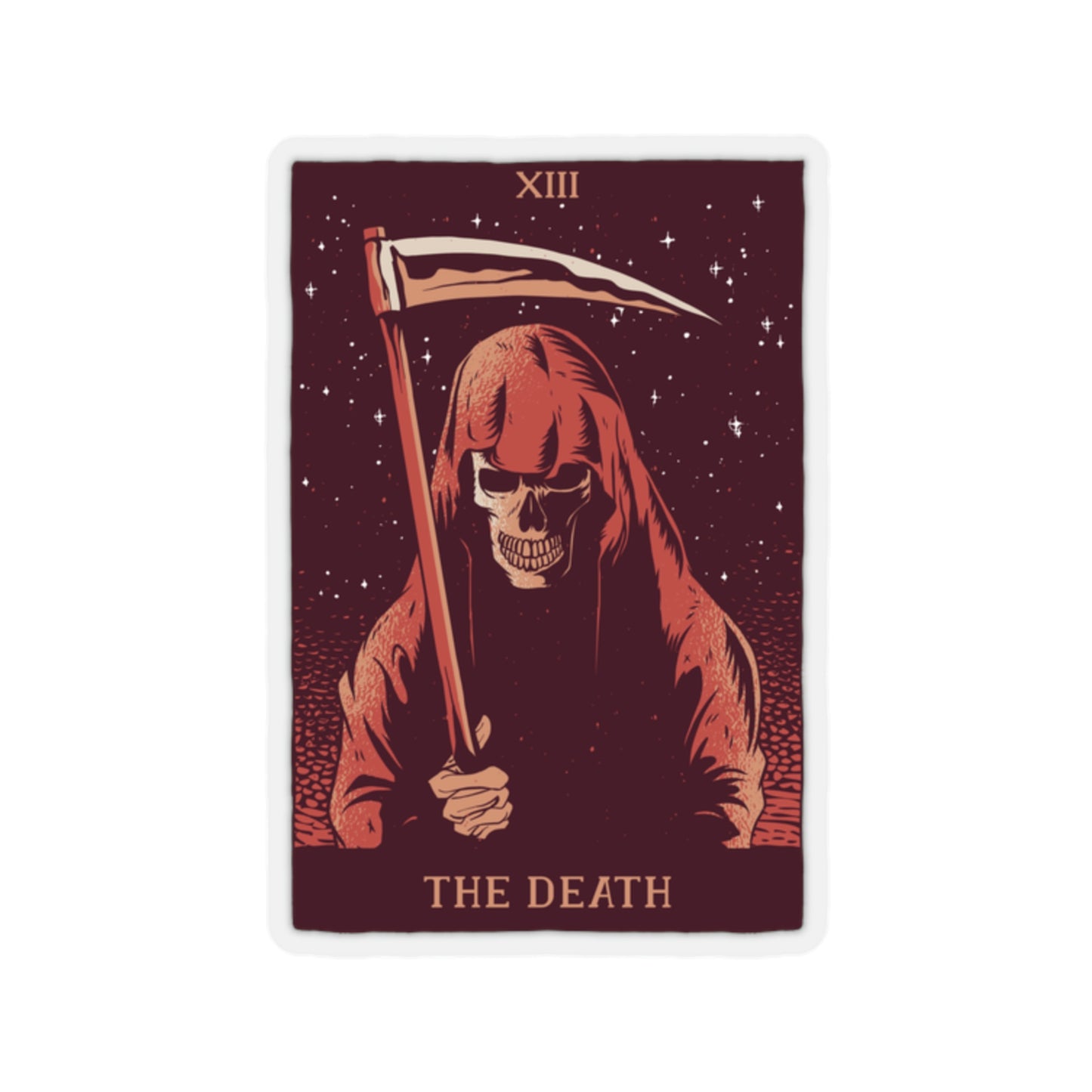 The Death Grim Reaper Tarot Card Goth Aesthetic Sticker
