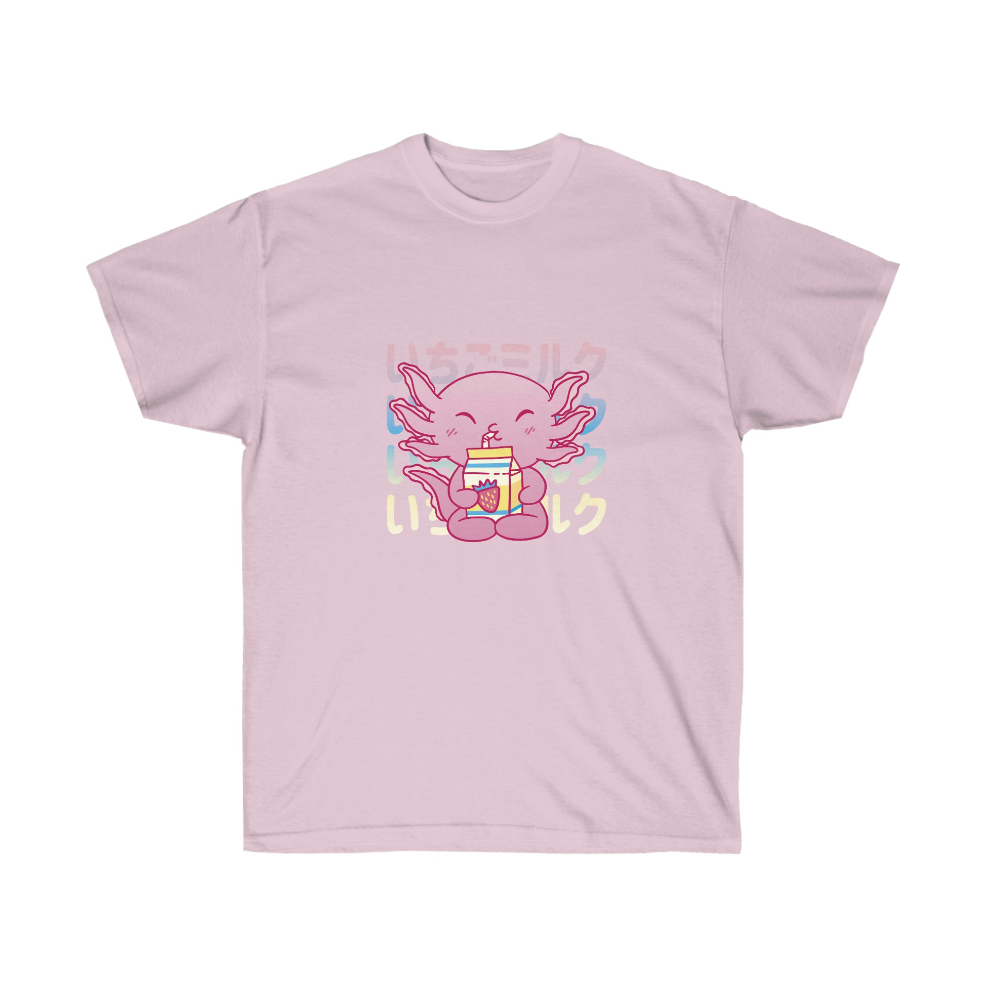 Kawaii Sweatshirt, Kawaii Clothing, Kawaii Clothes, Yami Kawaii, Pastel Kawaii Cute Strawberry Milk Axolotl Sweatshirt T-Shirt