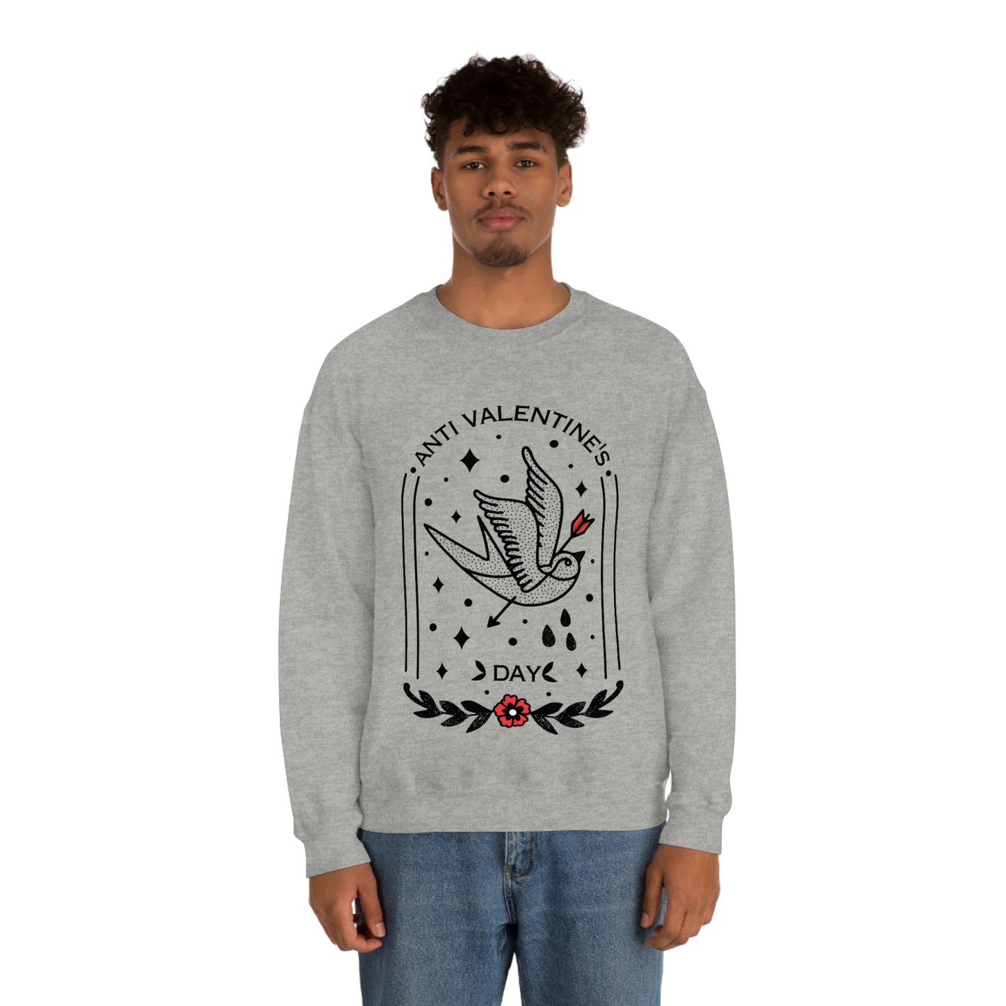 Anti Valentines Day Tattoo Aesthetic Sweatshirt