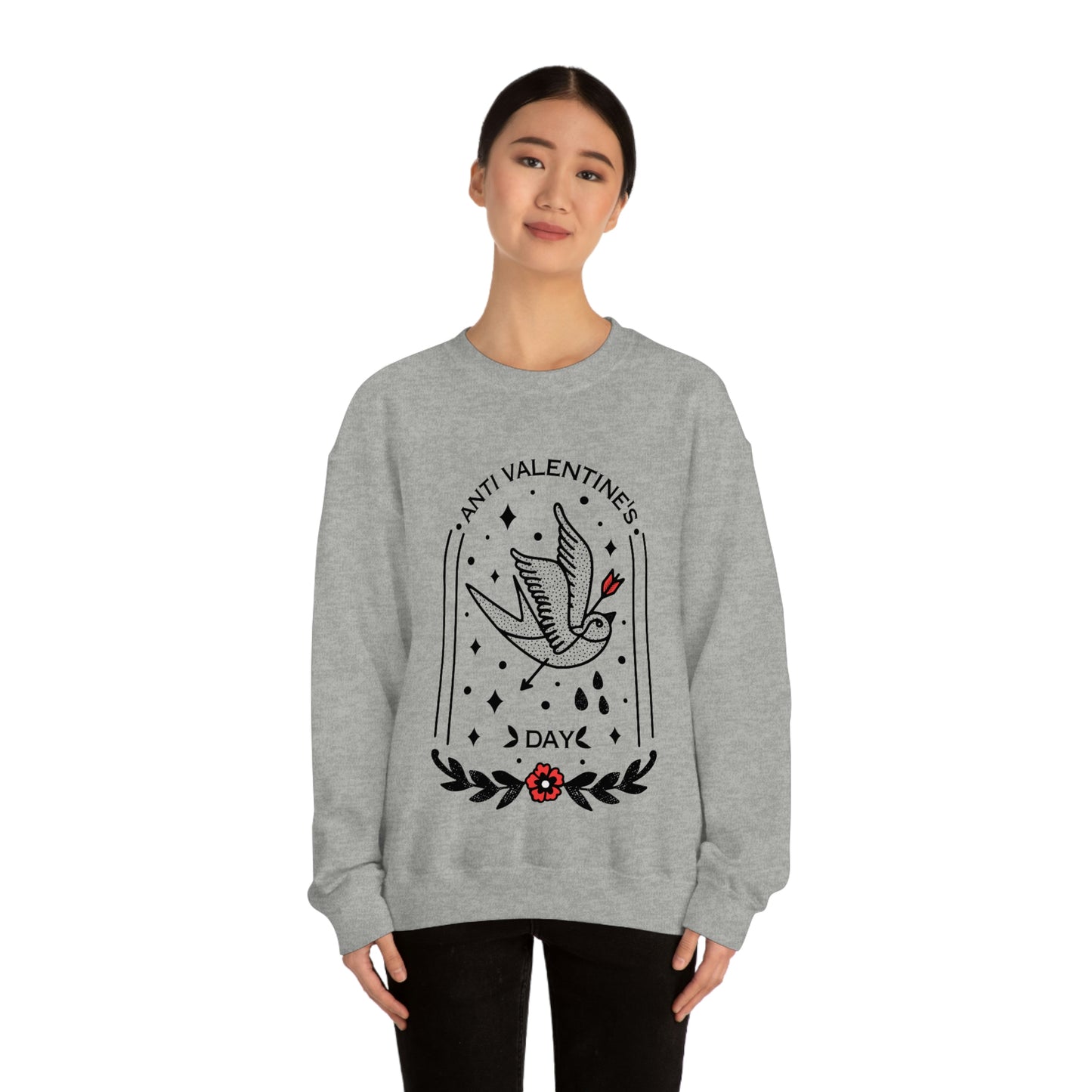 Anti Valentines Day Tattoo Aesthetic Sweatshirt