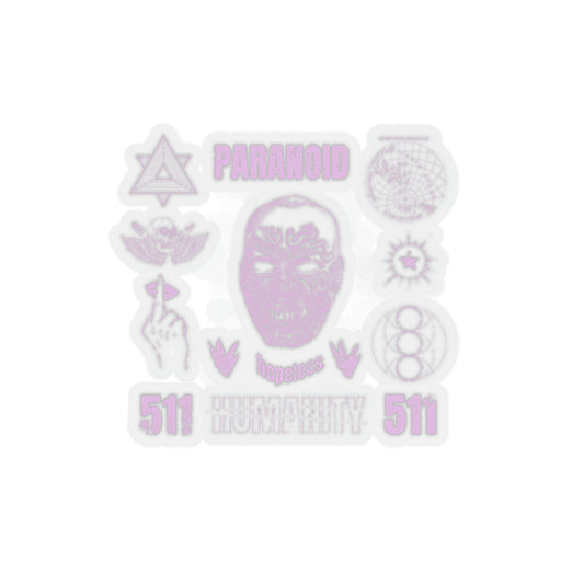 Paranoid Humanity Grunge Y2k Aesthetic Sticker