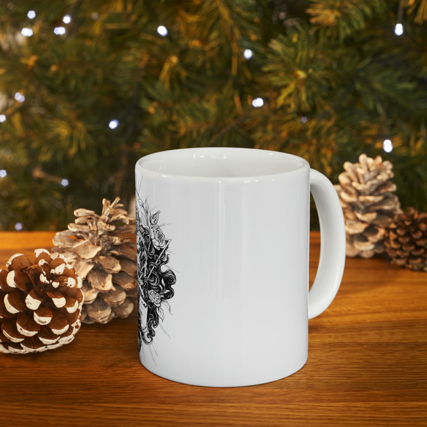 Dark Aesthetic White Ceramic Mug