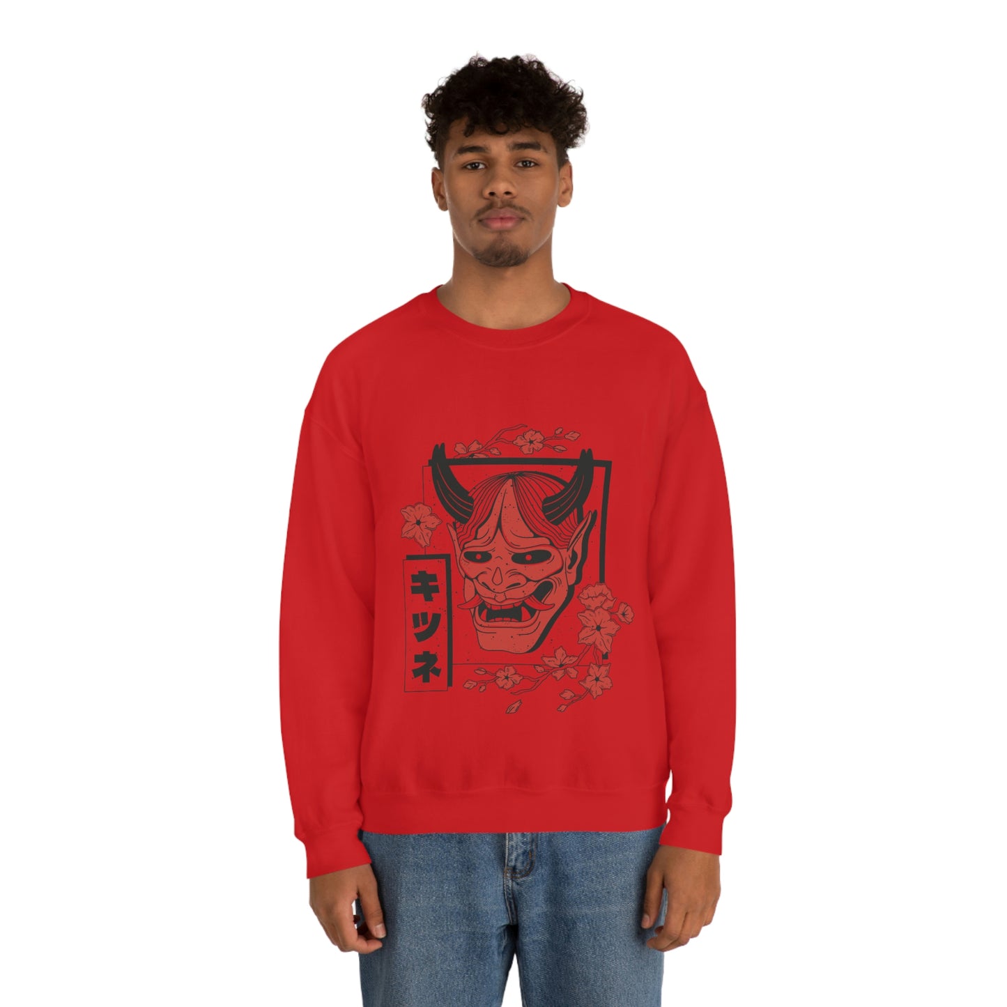 Indie Japanese Art, Japan Streeetwear Retro, Japanese Aesthetic Mask Sweatshirt