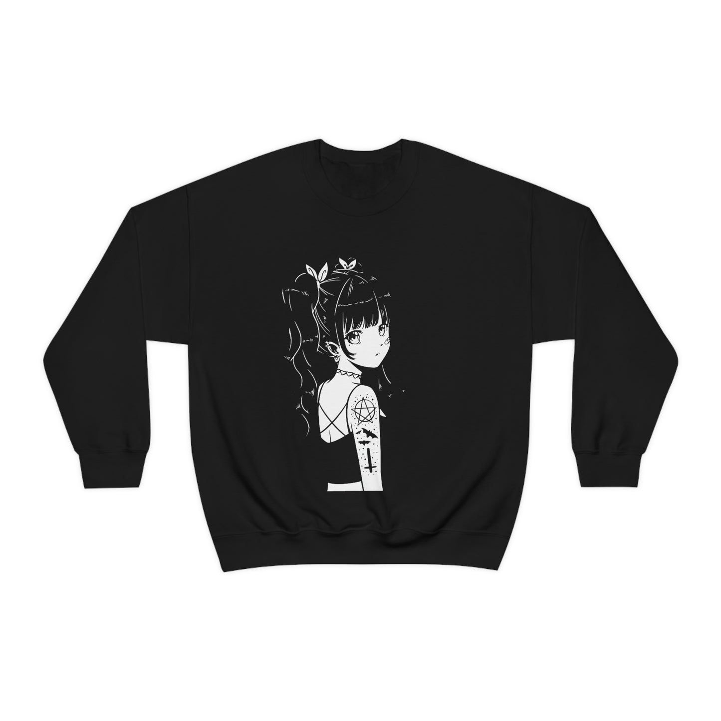 Anime Girl Goth Aesthetic Sweatshirt