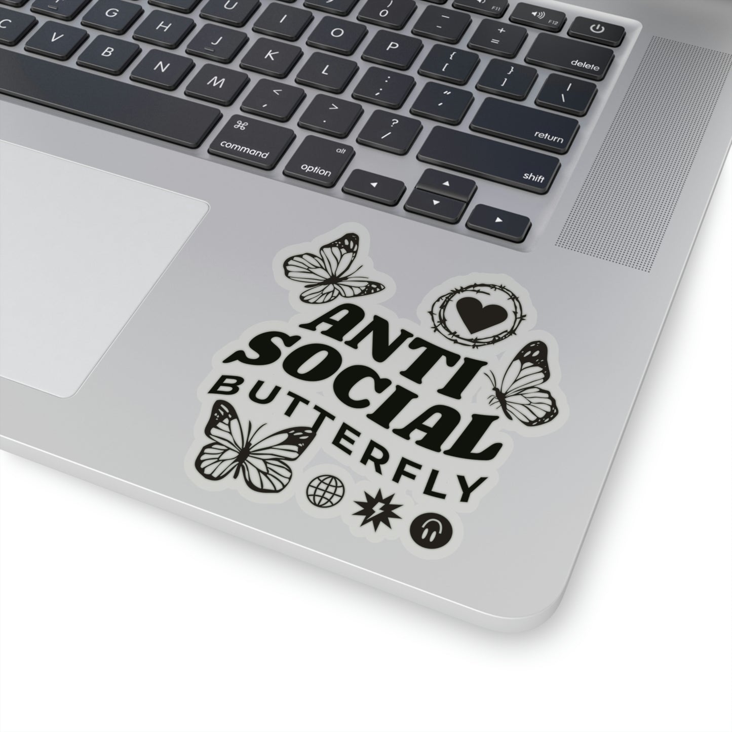 Anti Social Butterfly, Goth Aesthetic Sticker