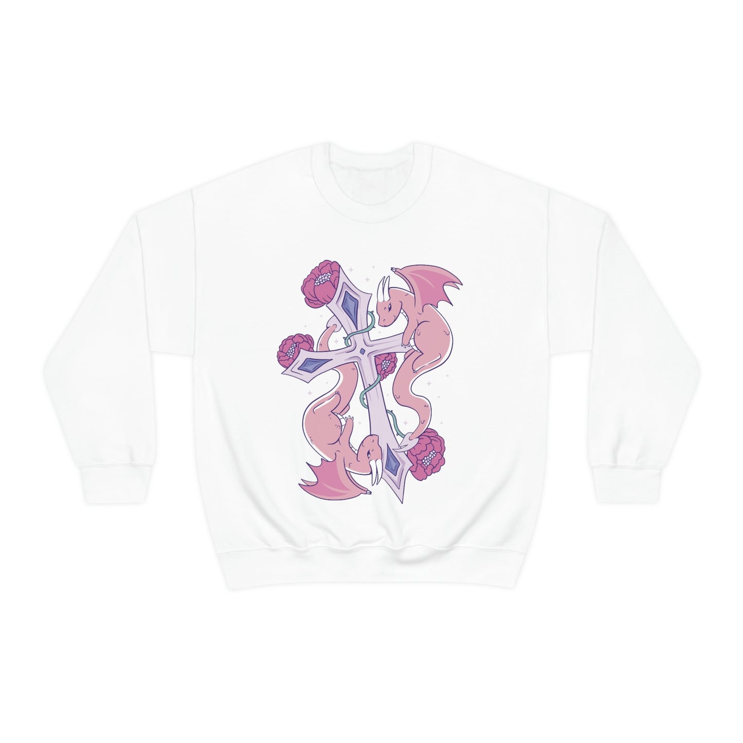 Pastel Goth Dragons, Goth Aesthetic Sweatshirt