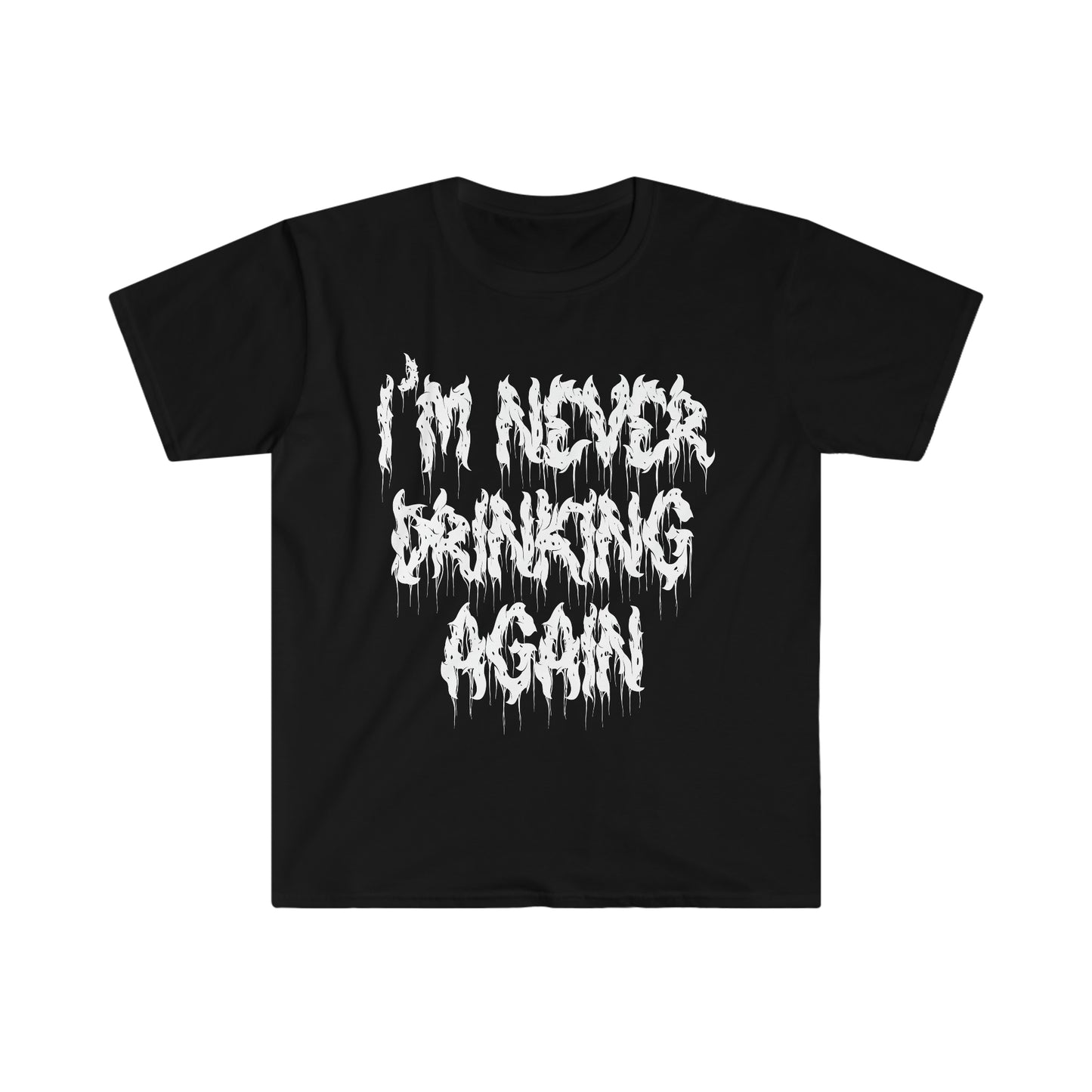 Goth Alternative Fashion Y2k Im Never Drinking Again Goth Alternative Aesthetic T-Shirt
