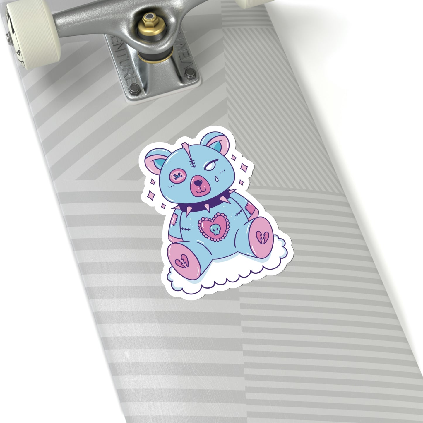 Pastel Goth Bear, Goth Aesthetic Sticker