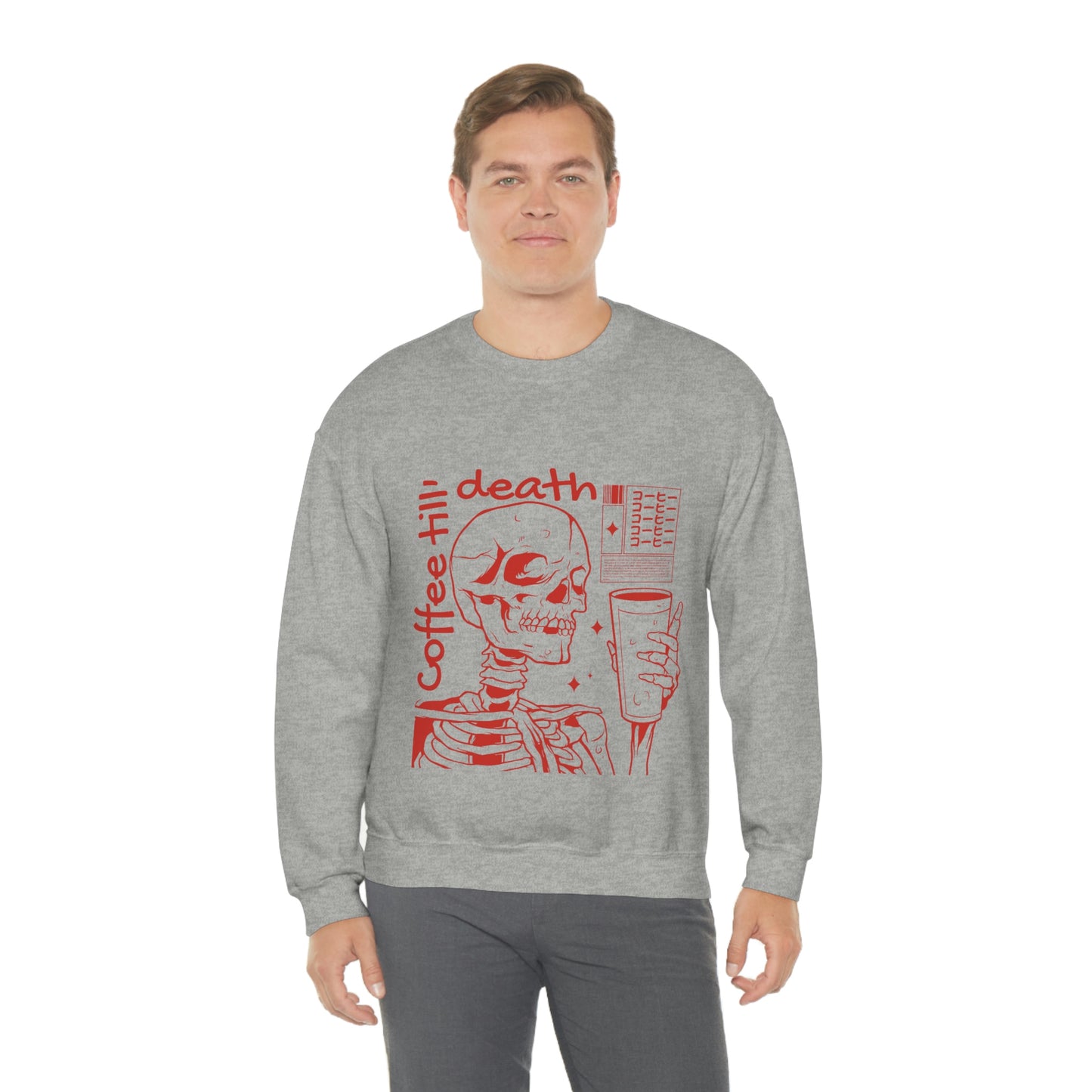 Coffee Till Death Goth Aesthetic Sweatshirt