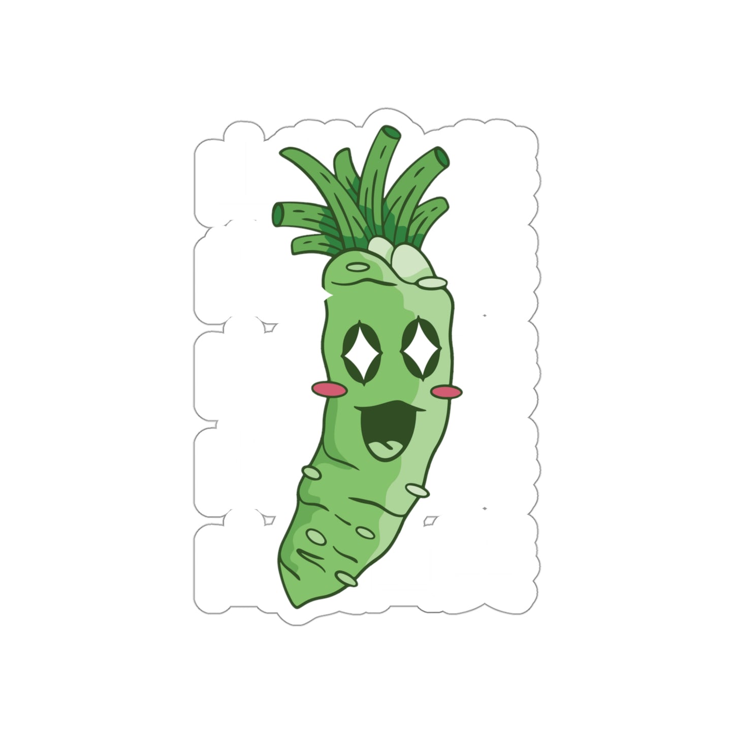 Wasabi Root Pastel Kawaii Aesthetic, Yami Kawaii, Japanese Aesthetic Otaku Cute Sticker