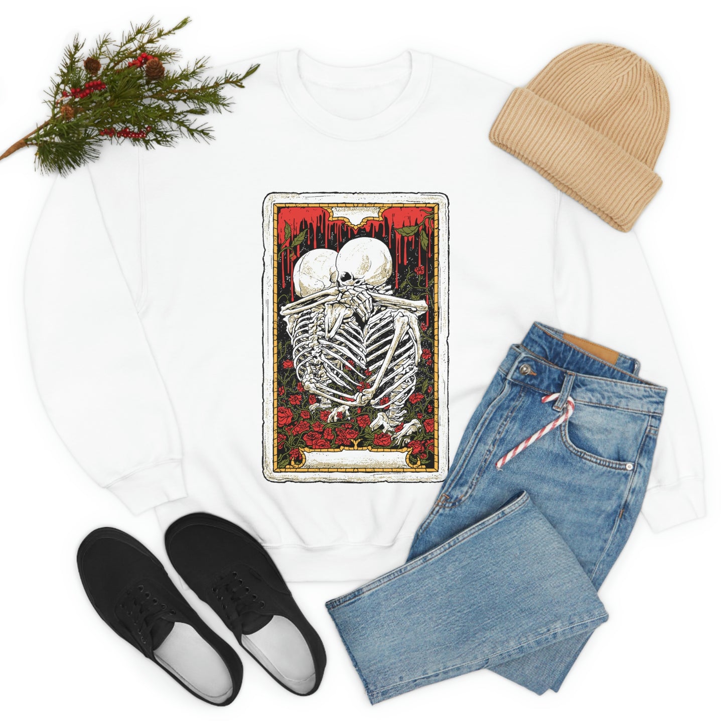 Goth Aesthetic Skeleton Lovers Sweatshirt