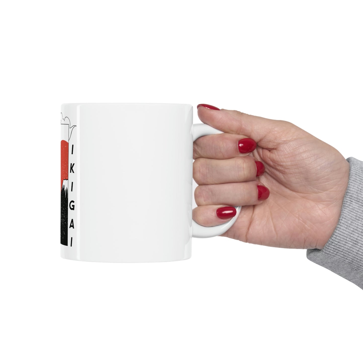 Japanese Aesthetic Ikigai Graphic White Mug