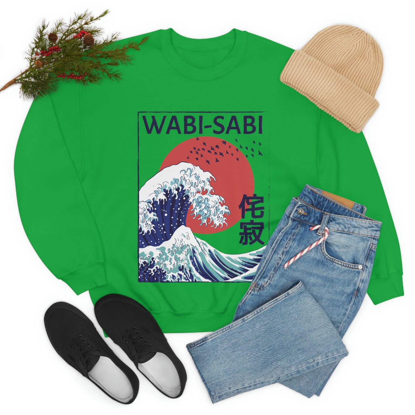 Indie Japanese Art, Japan Streeetwear Retro, Japanese Aesthetic Wave Sweatshirt