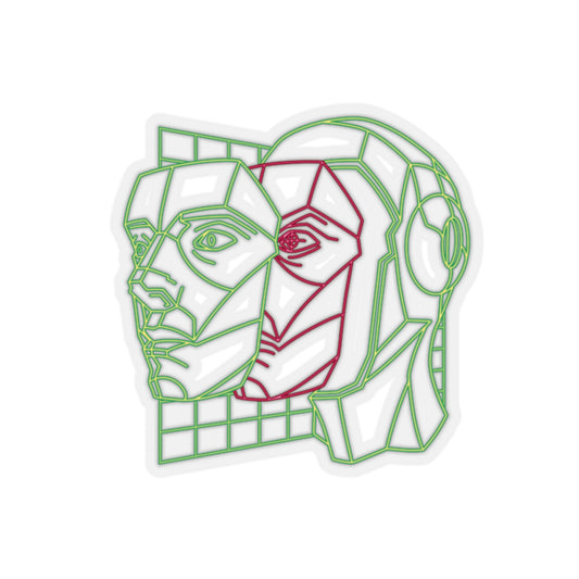 Robot Face Scifi Y2k Aesthetic Sticker