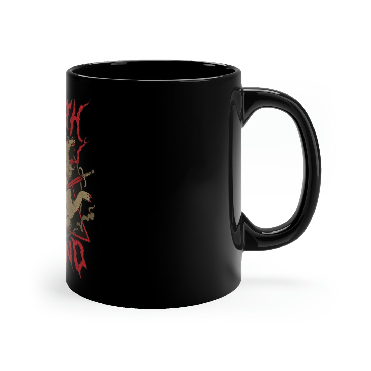 Death Hound Grunge 11oz Black Mug