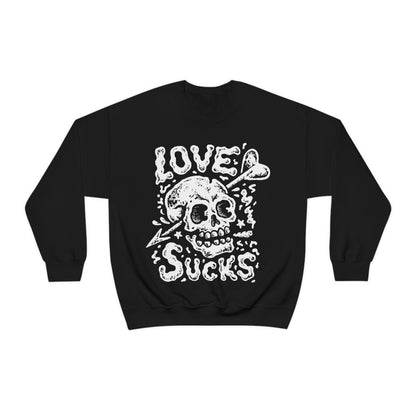 Love Sucks Goth Aesthetic Anti Valentine Sweatshirt