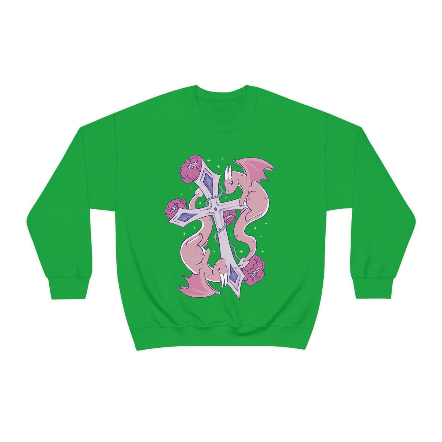 Pastel Goth Dragons, Goth Aesthetic Sweatshirt