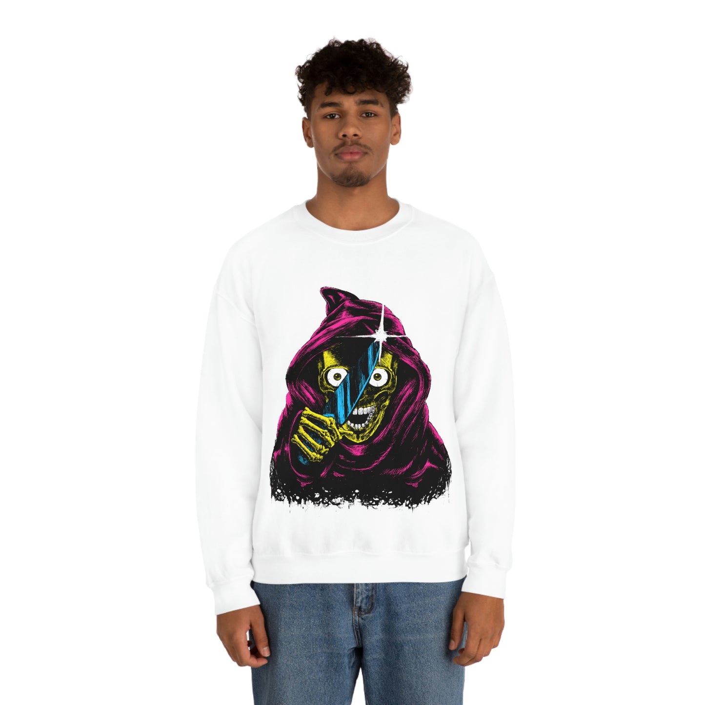 Grim Reaper With Knife Retro Goth Aesthetic Sweatshirt