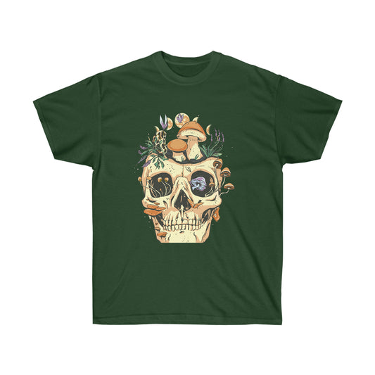 Cottagecore Aesthetic Skulls Mushroom T-Shirt