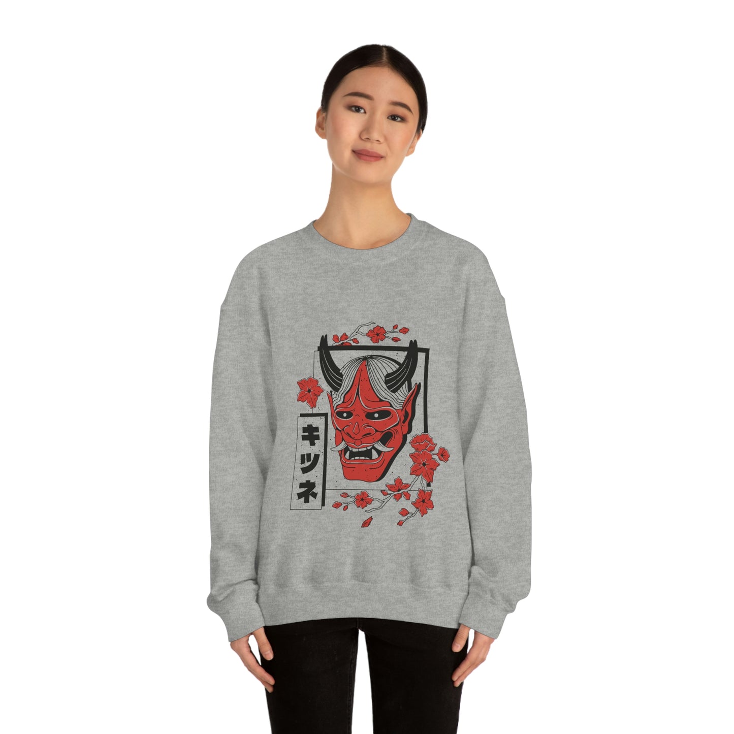 Indie Japanese Art, Japan Streeetwear Retro, Japanese Aesthetic Mask Sweatshirt