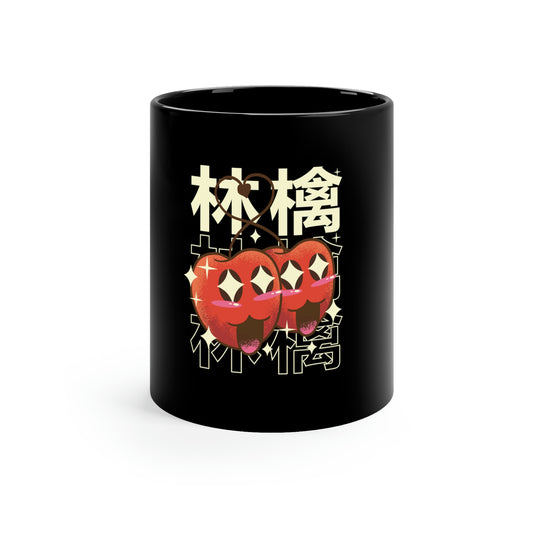 Cute Apple Pastel Kawaii Aesthetic, Yami Kawaii, Japanese Aesthetic Otaku 11oz Black Mug