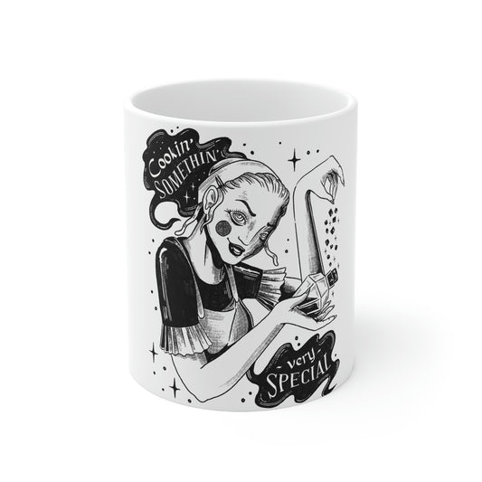 Witch Special, Goth Aesthetic White Ceramic Mug