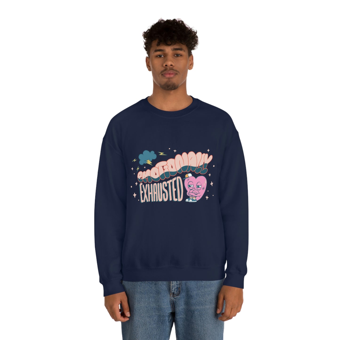 Anti Valentines Day Emotionally Exhausted Sweatshirt