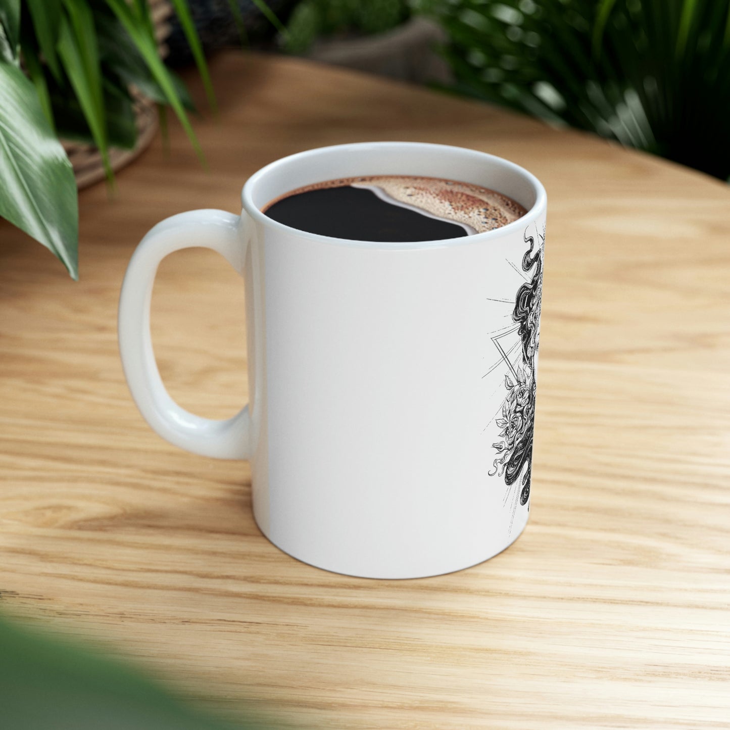 Dark Aesthetic White Ceramic Mug