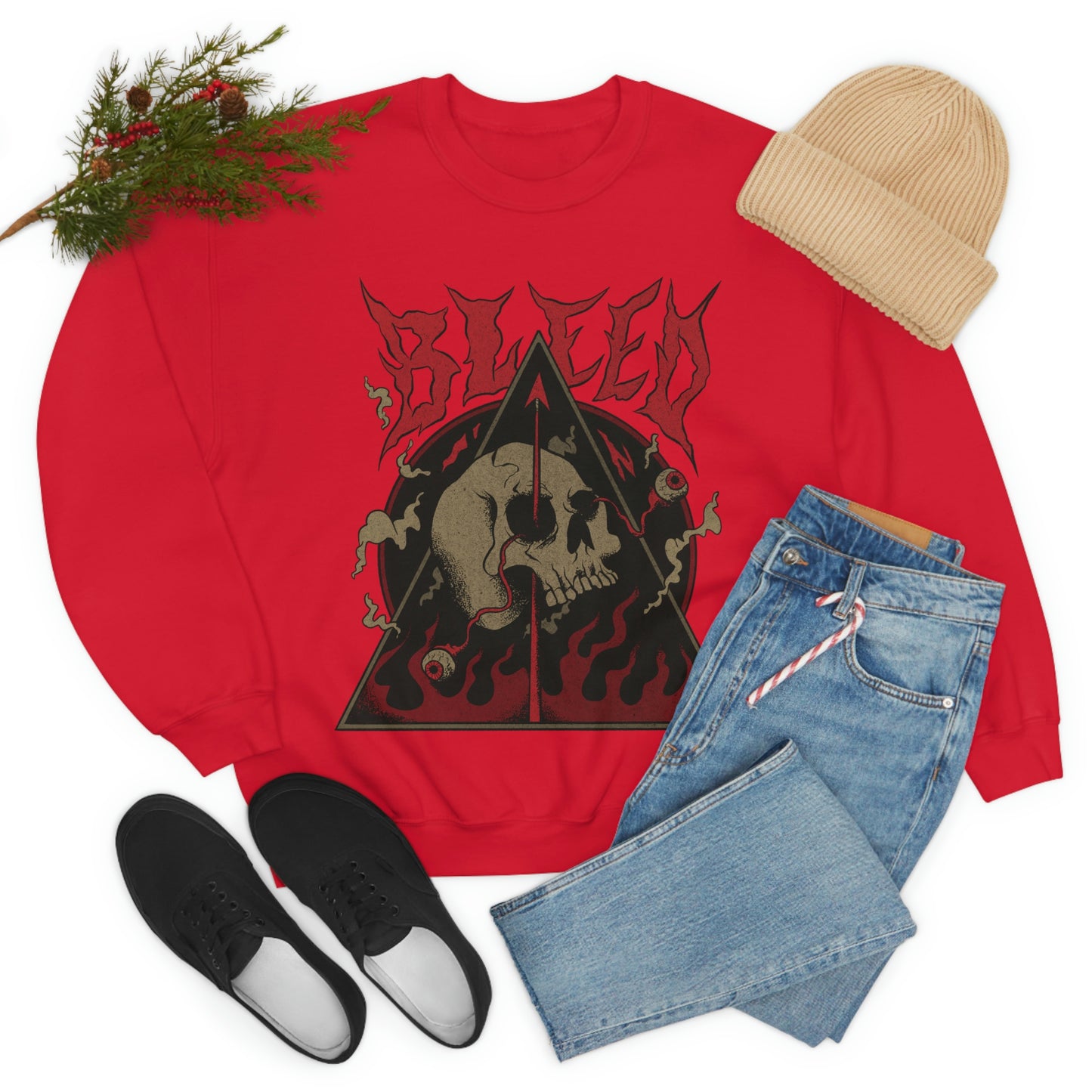 SKULL METAL BAND Goth Aesthetic Sweatshirt