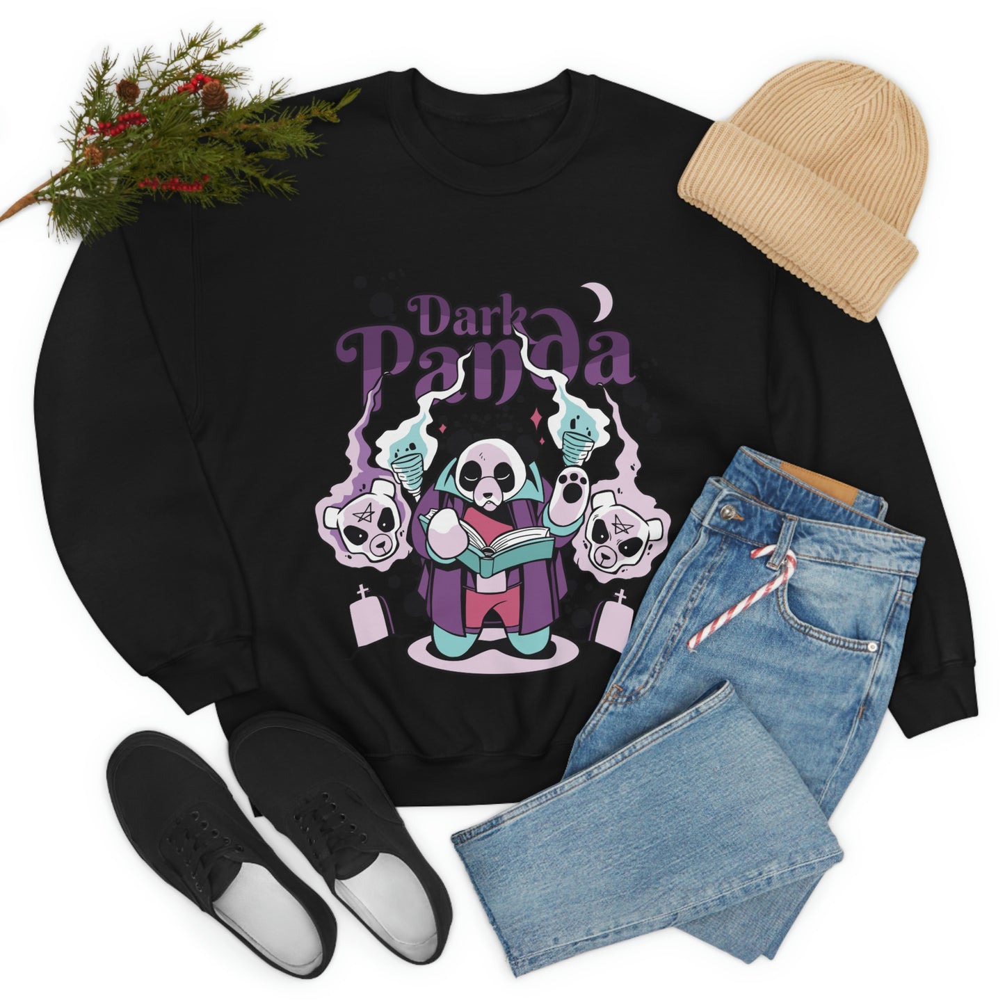 Dark Panda Pastel Goth Aesthetic Sweatshirt