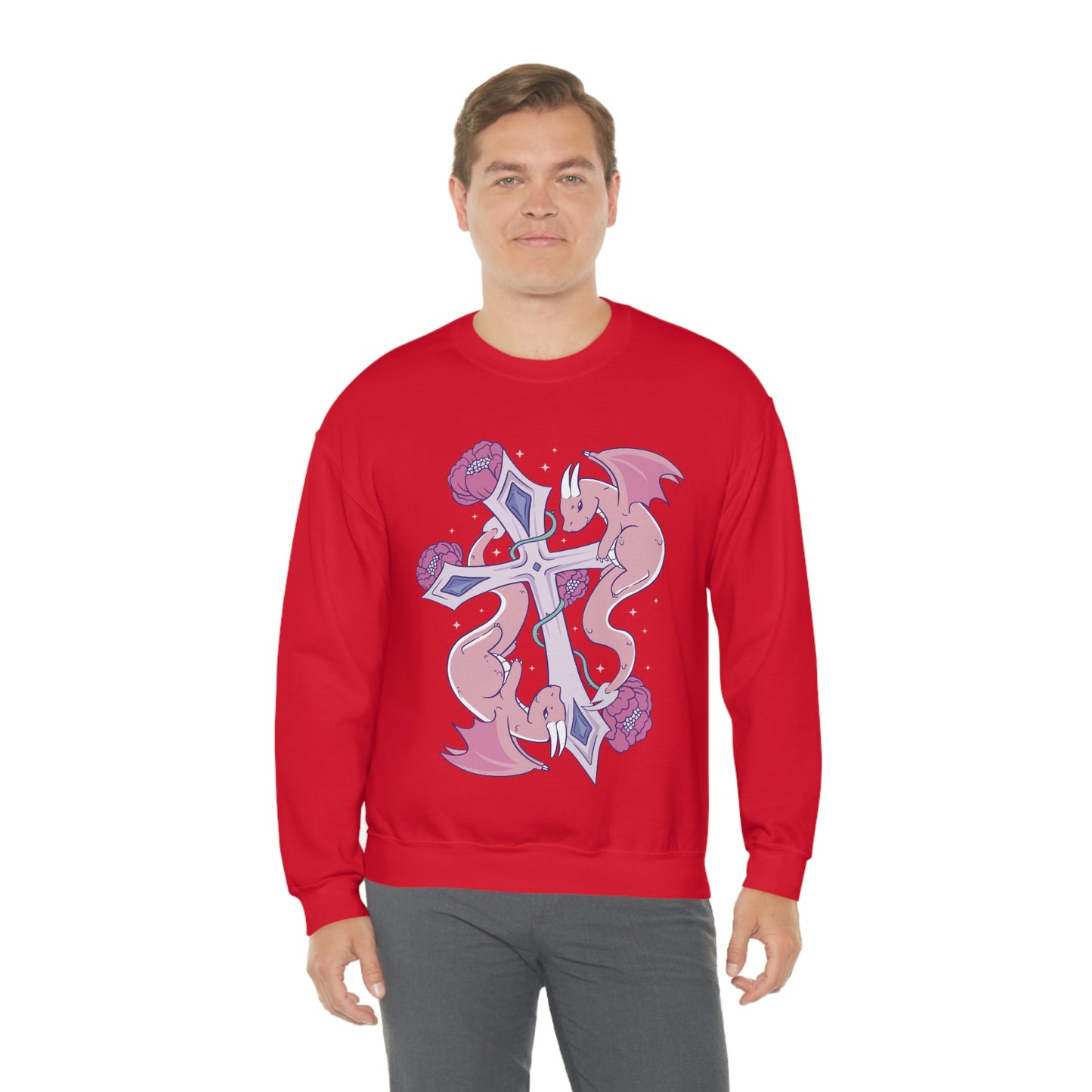 Pastel Goth Dragons, Goth Aesthetic Sweatshirt